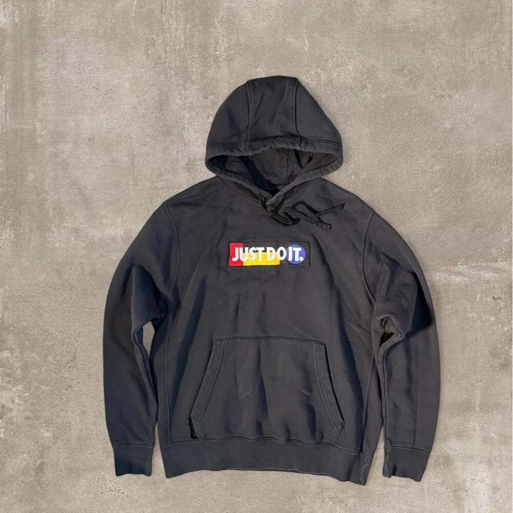Nike Just Do It Embroidered Patch Hoodie Black L
